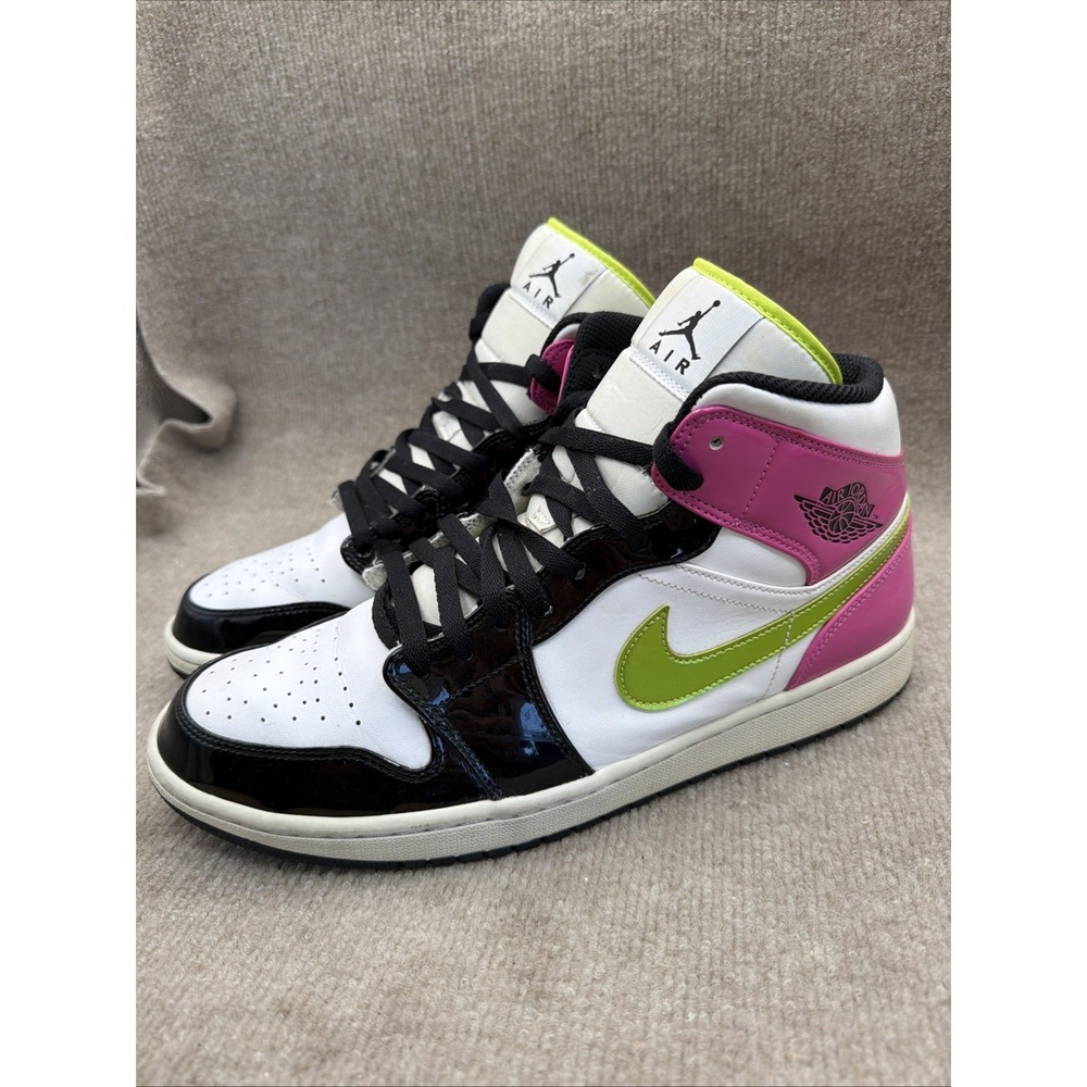 Nike Air Jordan 1 Mid SE Men's Size 12 US Cyber Pink CZ9834-100 Athletic Shoes - Picture 2 of 15